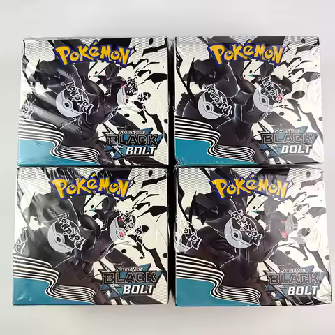 360Pcs English Pokemon Card Black Bolt White Flare 151 classics Booster Box Battle Transaction Gifts