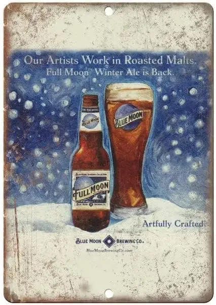 Metal Plate Tin Sign Antique Retro Blue Man Vintage Beer Cave D House Wall Decorative Dimension Size: