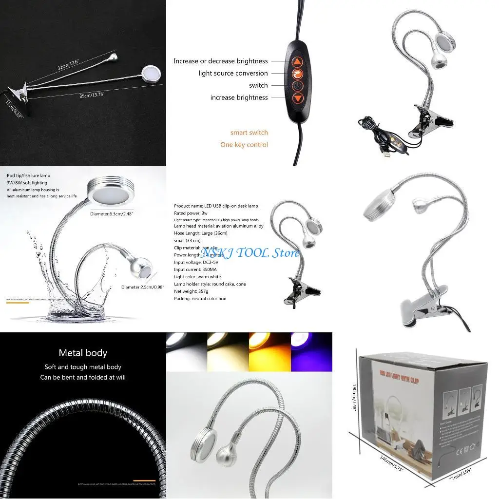 

L8RC LED Book Lamp Eye for Protection Reading Lights Reading Lightweight for Children