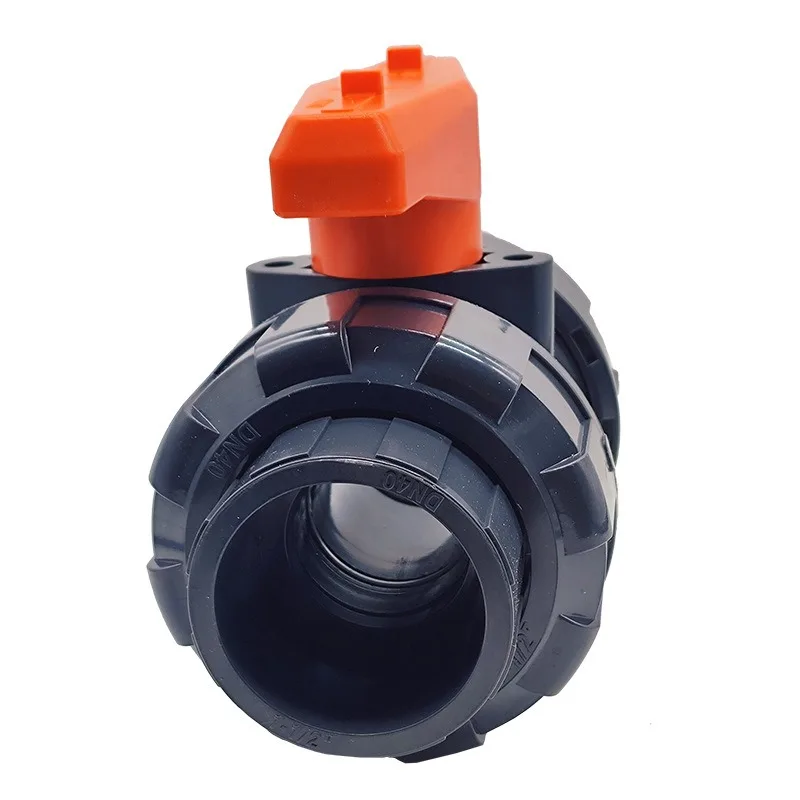 1pc Inner Dia20mm 25mm 32mm 40mm 50mm PVC Ball Valve Union Valve PVC Water Pipe Connector Plumbing Hose Fittings Slip Shut Valve view 5