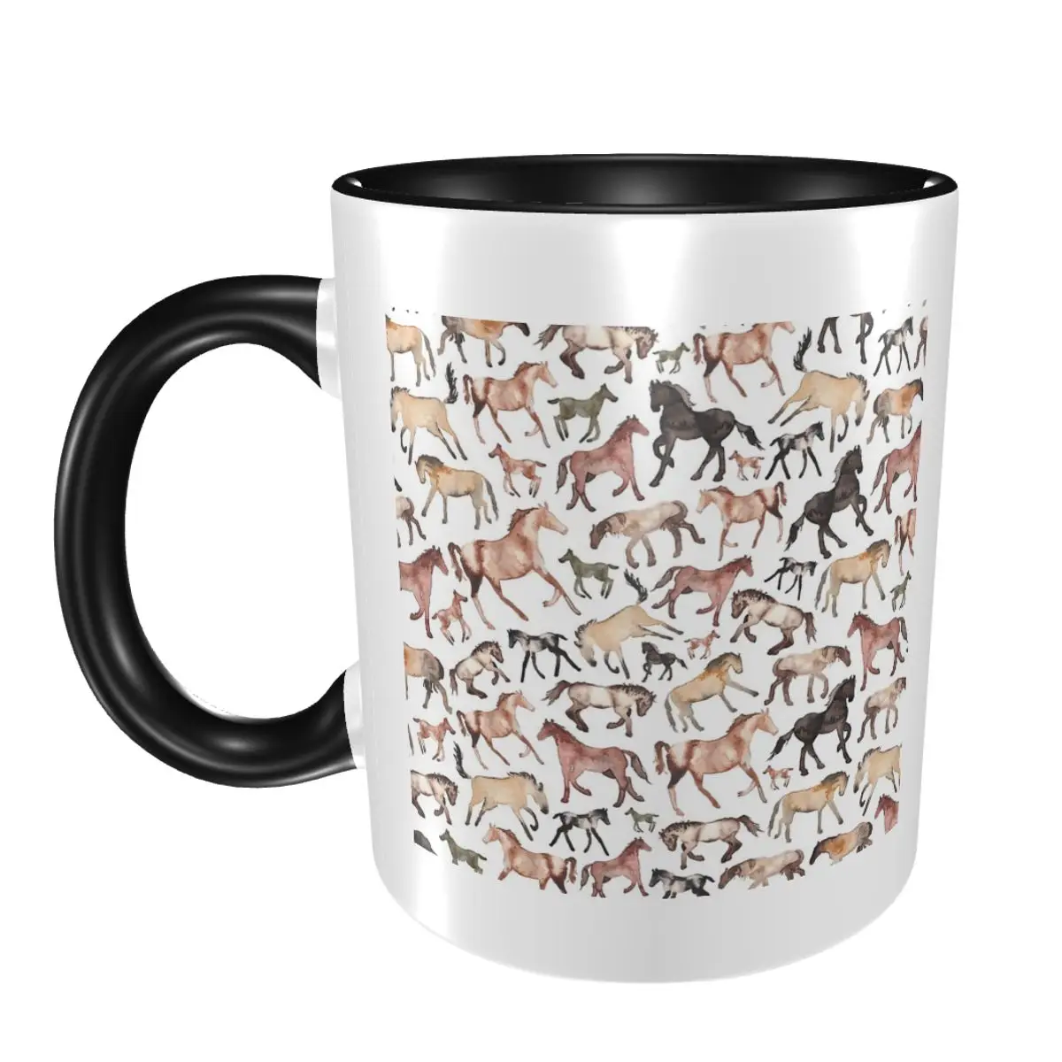 

Кружка с лошадьми, забавные керамические кофейные чашки, чайные кружки, чашка для молока, посуда для напитков, подарок для друзей