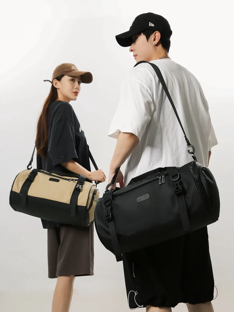 Travel bag large capacity fashion handbag 2024 shoulder bag dry/wet separation fitness bag lightweight messenger bag