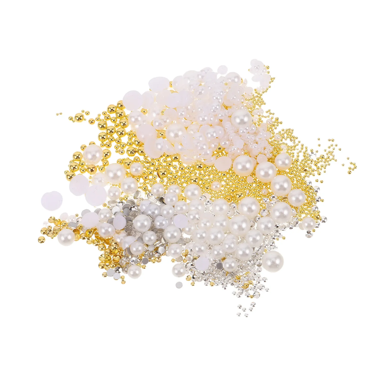 

3 Boxes Nail Art Supplies Plastic Pearls for Nails Charms 3d Rhinestone Decoration Acrylic