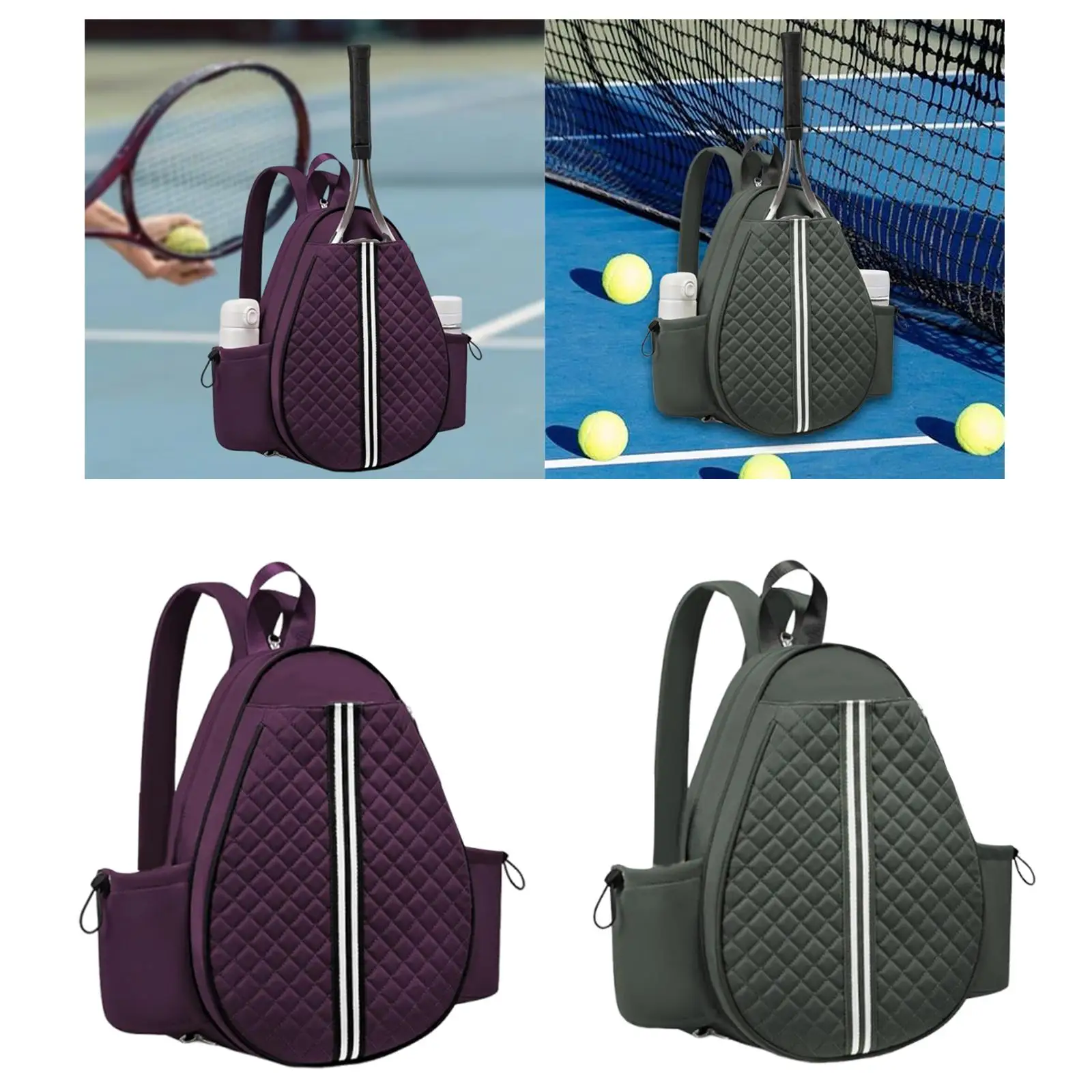 Tennis Handbag Oxford Cloth Waterproof Backpack Lightweight Racket Bag Large Capacity for Outdoor Sports Women Men view 6