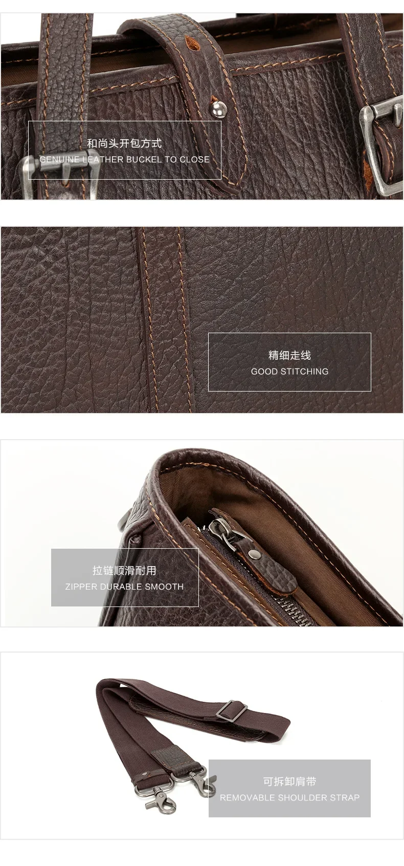 Sac à Main Vintage en Cuir group pour Homme, Fourre-Tout de Grande Capacité