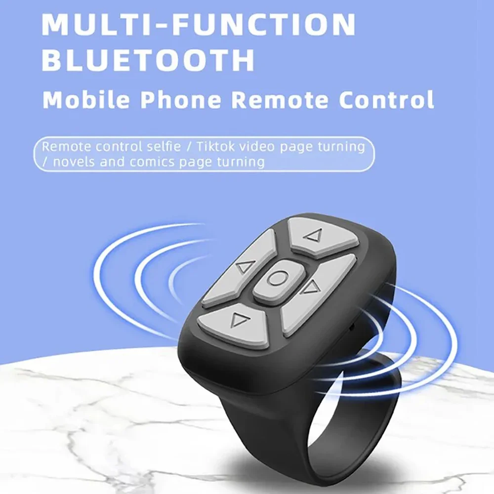 

Wireless Bluetooth Mobile Selfie Lazy Instant Music Video Remote Control Ring Mobile Phone Bluetooth Controller For Xiaomi Apple