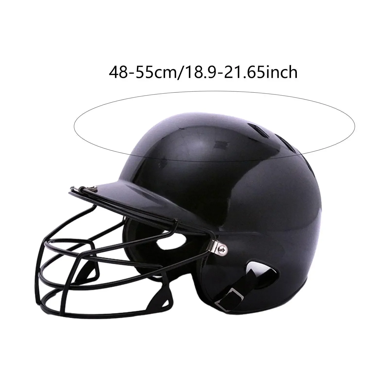 Baseball Head Protection Equipment Double Ear Batting Helmet with Facemask Catcher Mask for Children Sports Outdoor Safety