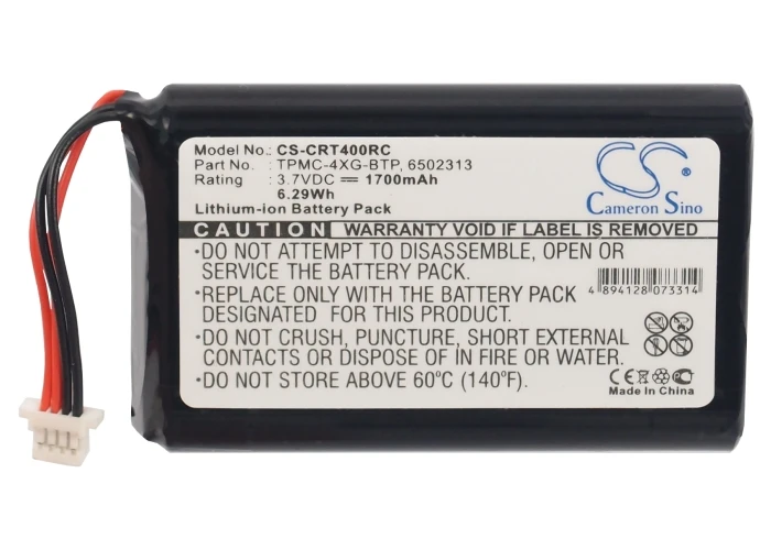 CS 1700mAh Battery For Crestron 6502313  TPMC-4XG-BTP TPMC-4XG  TPMC-4XG Touchpanel  A0356  TPMC-4XG-B