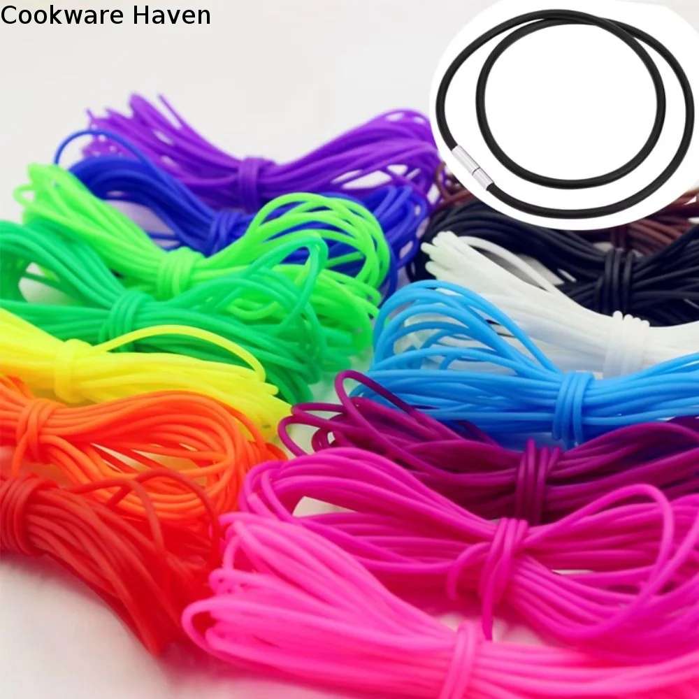 Round Shape Hollow Rubber Tubing Colorful Design Transparent Hose Stretch Stitch Cord Resistance Material 2mm Diameter
