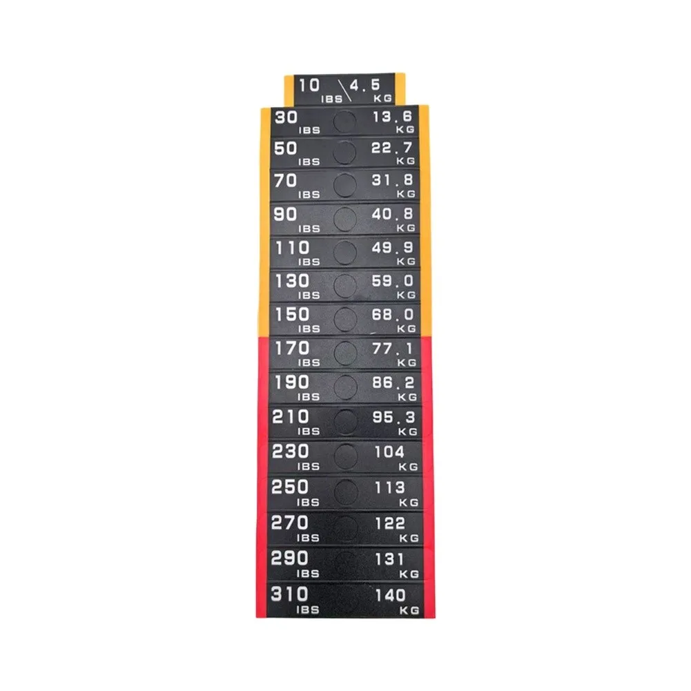 2pcs Gym Weight Sticker Labels Black 1.6x9cm for Loaders Cable Trainers 4.5kg 9.1kg 13.6kg up to 140kg 2pcs Gym