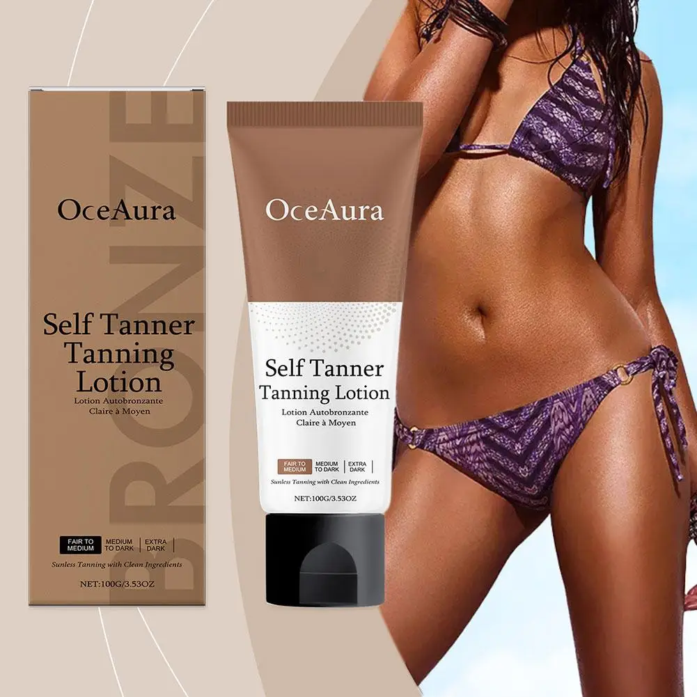 

Hydrating Moisturizing Sunless Tanning Cream with Natural Bronze Glow Gentle Herbal Essence Milk for Radiant Skin