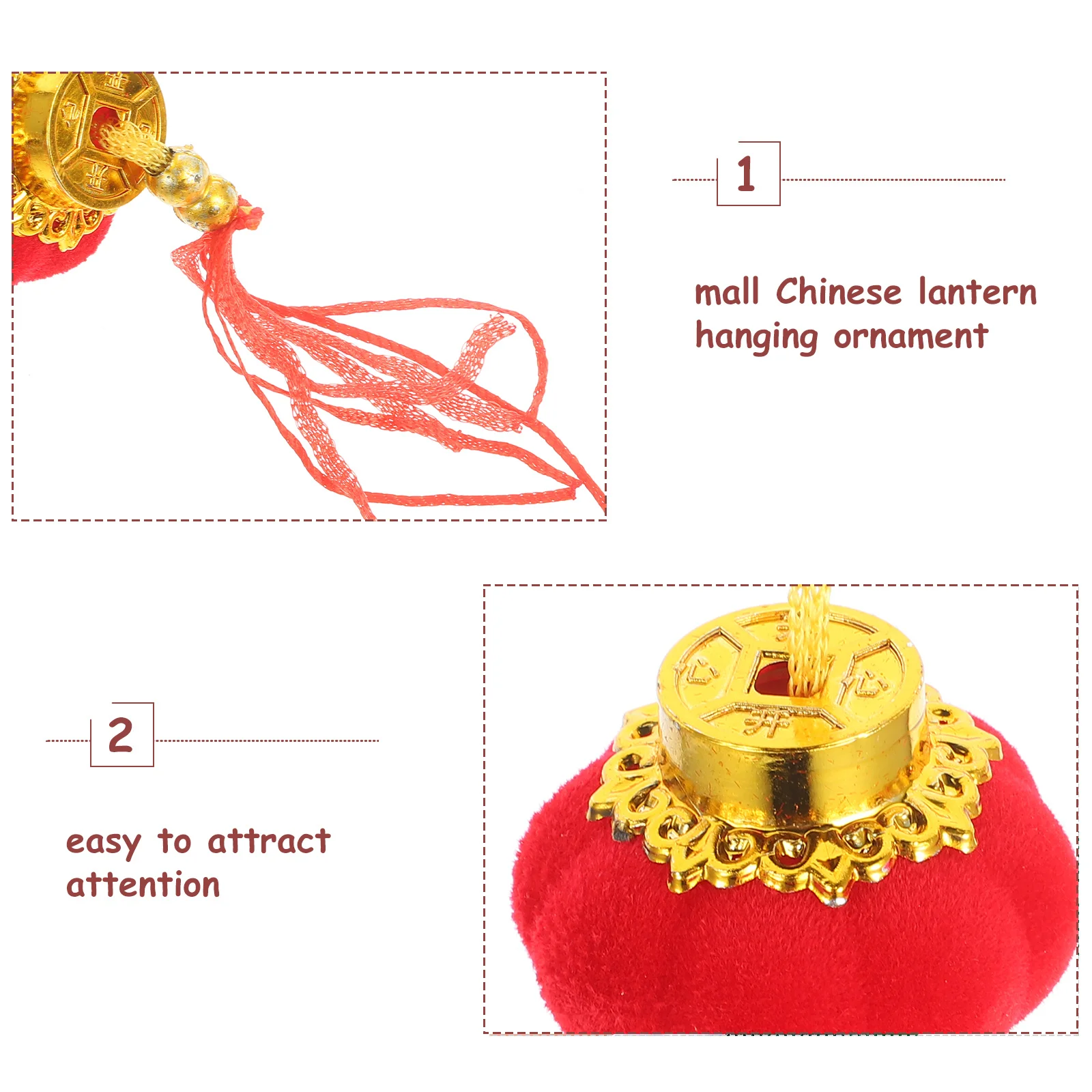 

30Pcs Small Lantern Ornaments Hanging Lantern Pendants Chinese Style Bonsai Decorations Spring Festival Small Lanterns