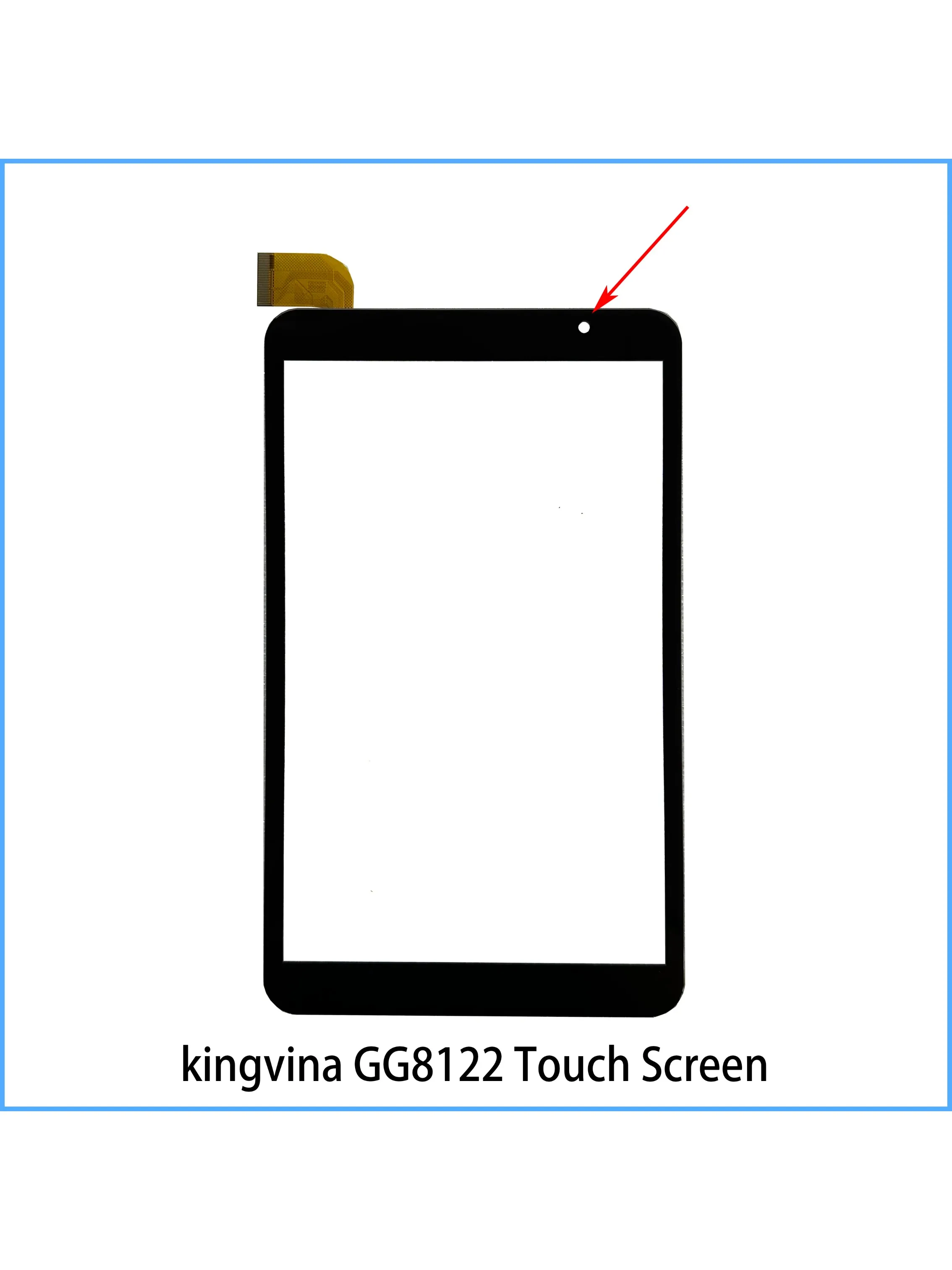 Nowy 8-calowy ekran dotykowy pojemnościowy digitizer sensor GG8122 do tabletu Kingvina GG8122, zamiennik ONN PP86A-W, Multitouch — zdjęcie produktu 4