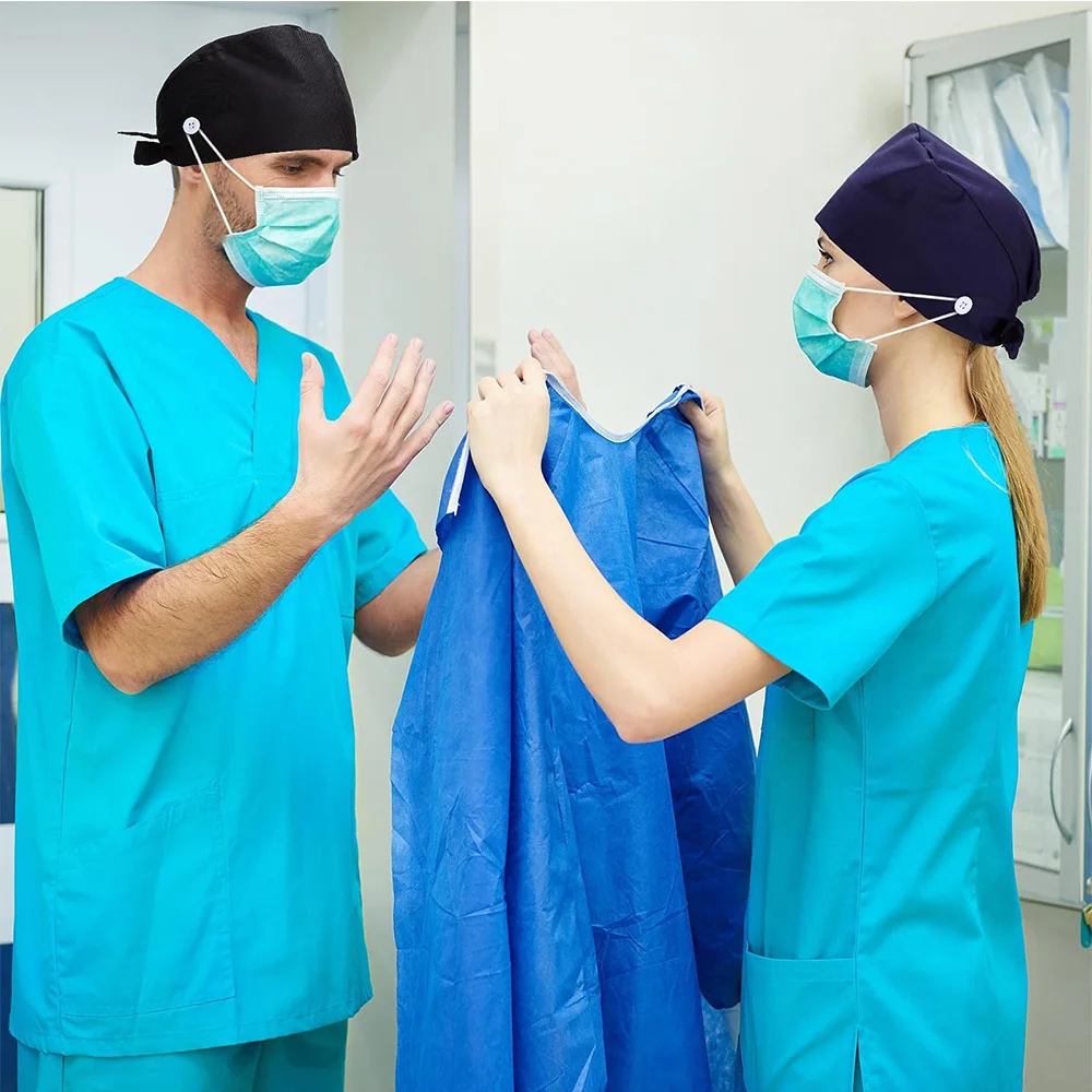 Berretto Scrub morbido unisex Stampa di cartoni animati Scrub Cappello per donna Cappello chirurgico Cappello da sala operatoria per donna e uomo Accessori infermieristici