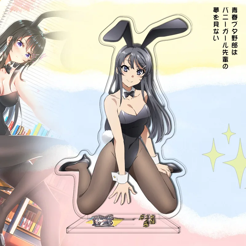 الوغد لا يحلم فتاة الأرنب Senpai أنيمي الاكريليك حامل ساكوتا أزوساجاوا ماي ساكوراجيما لوحة تأثيري الدعامة ديكور الهدايا