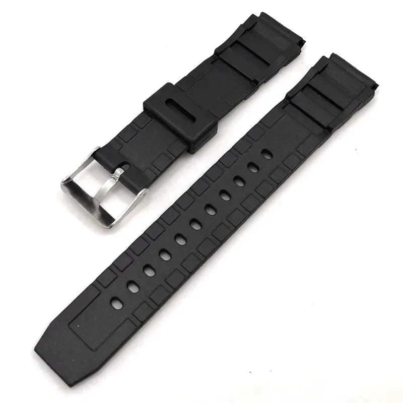 Silicone Watch Strap 18mm for Casio W800H SGW400 F91W F84 F105/108/A158/168 AE1200/1300 Black PU Resin 20 22 24 26 28mm Bracelet