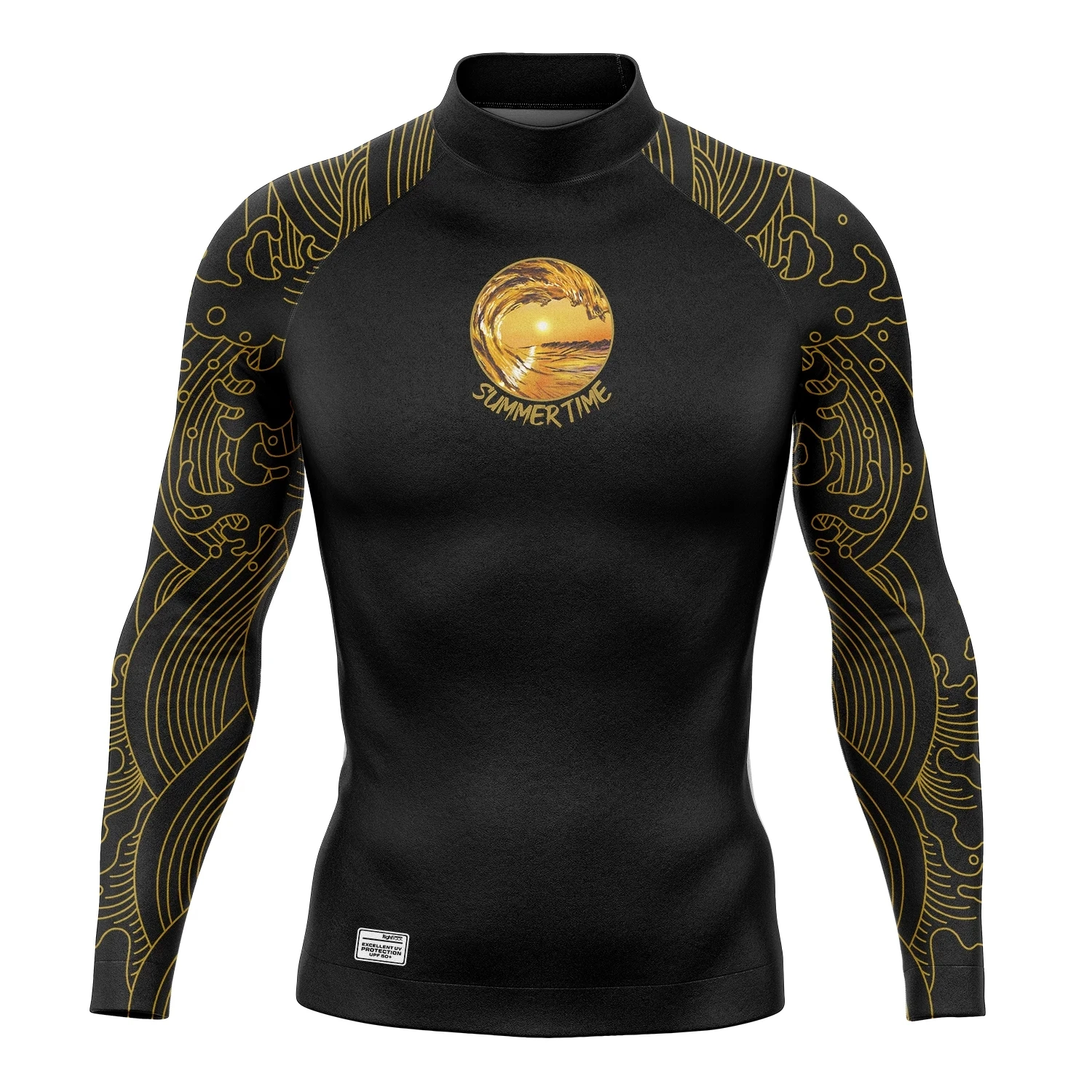 Traje de baño de manga larga para hombre, Camisa de Surf, protección Uv, Lycra, ropa de natación, camisetas de conducción, Rashguard