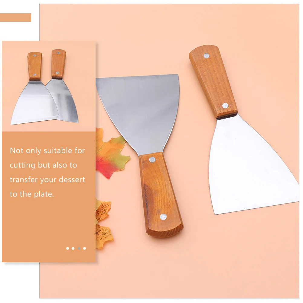 

3pcs Stainless Spatula Triangular Shovel for Pancakes Triangular Steak Shovel Grill Bread Kitchen Scraper Tool Safe