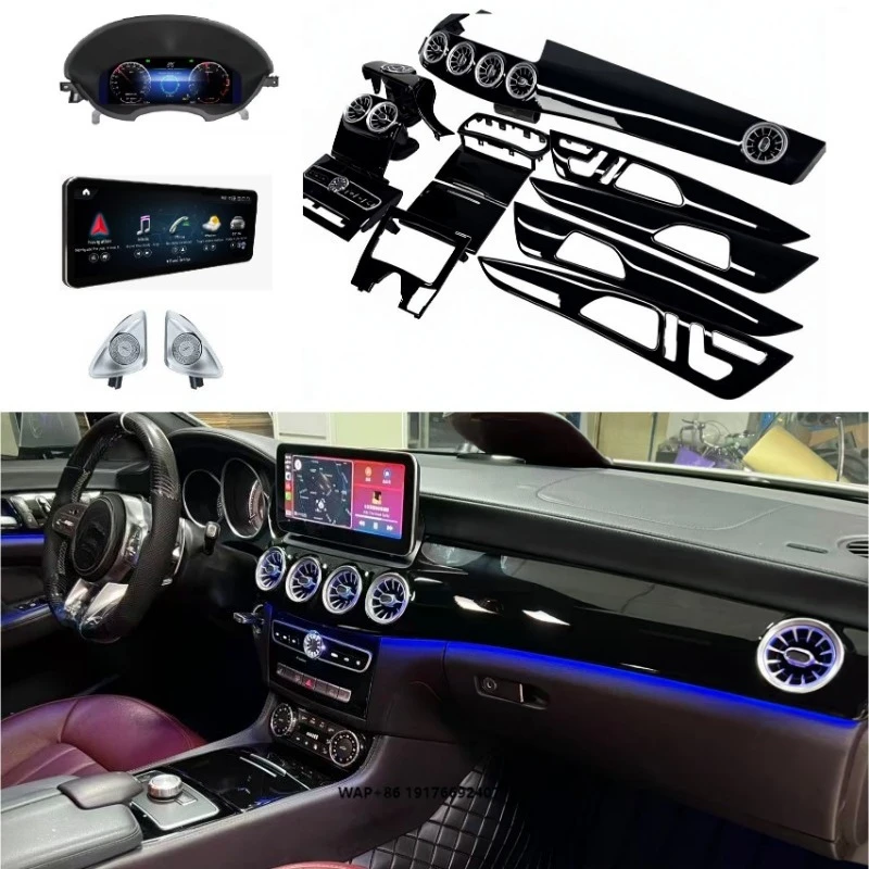 Accessories Interior Turbine Vent Panel Overlay for  CLS W218 Cls300 2012-2017  Interior Center Console