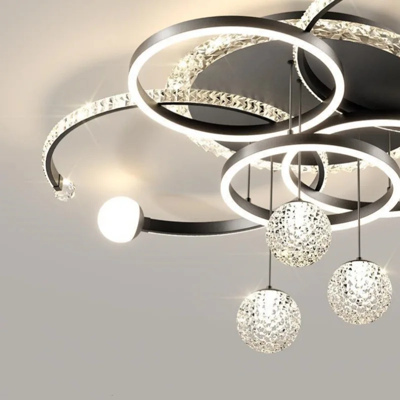 Minimalist LED ceiling lamp personalized creative ring ring living room lamp gold atmosphere bedroom study lamps and lanterns