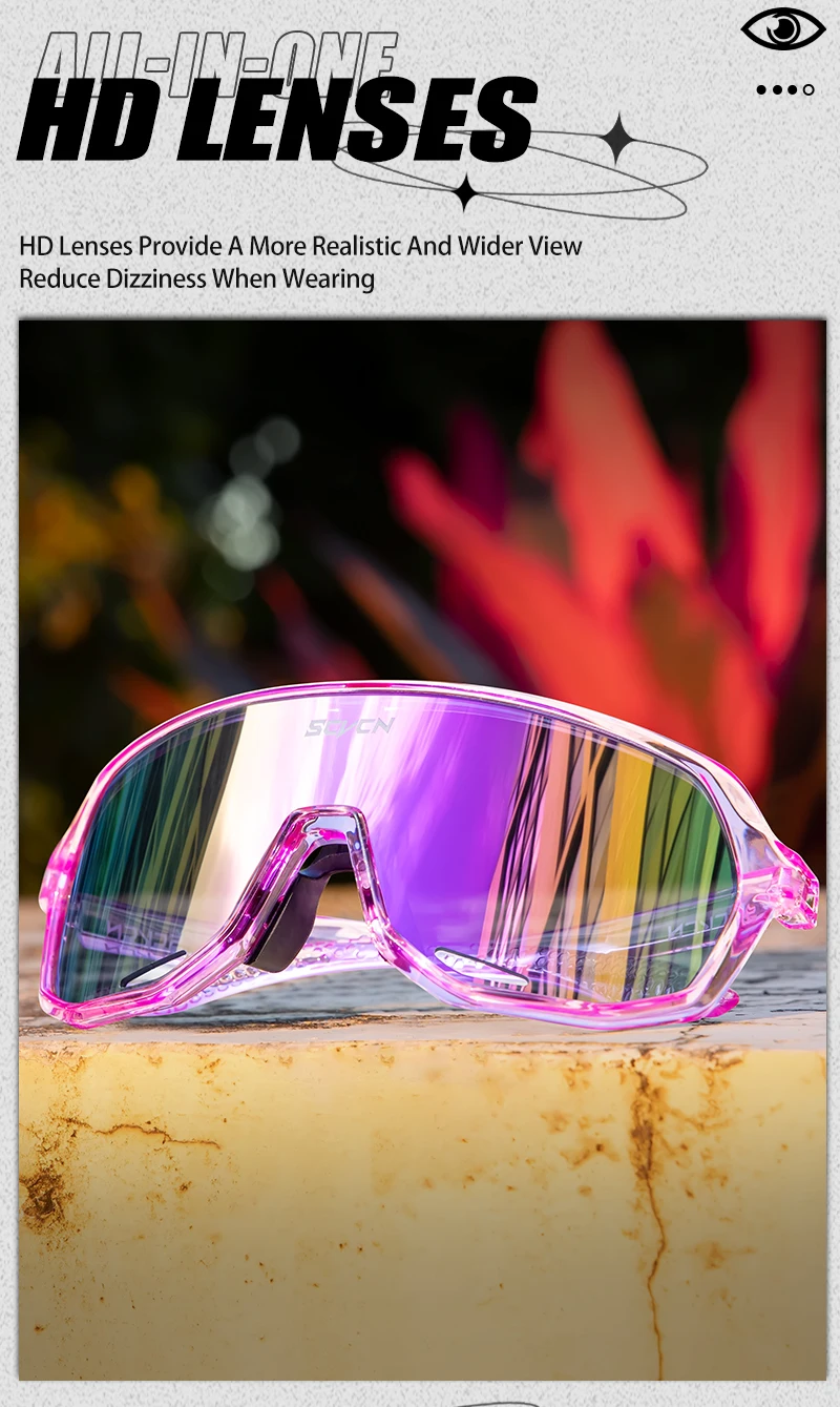 SCVCN Sportbrille UV400 Radsport-Sonnenbrille für Herren und Damen Modische Shades MTB Mountainbike Rennrad 2026 Eyewear Schutzbrille – Detail 5