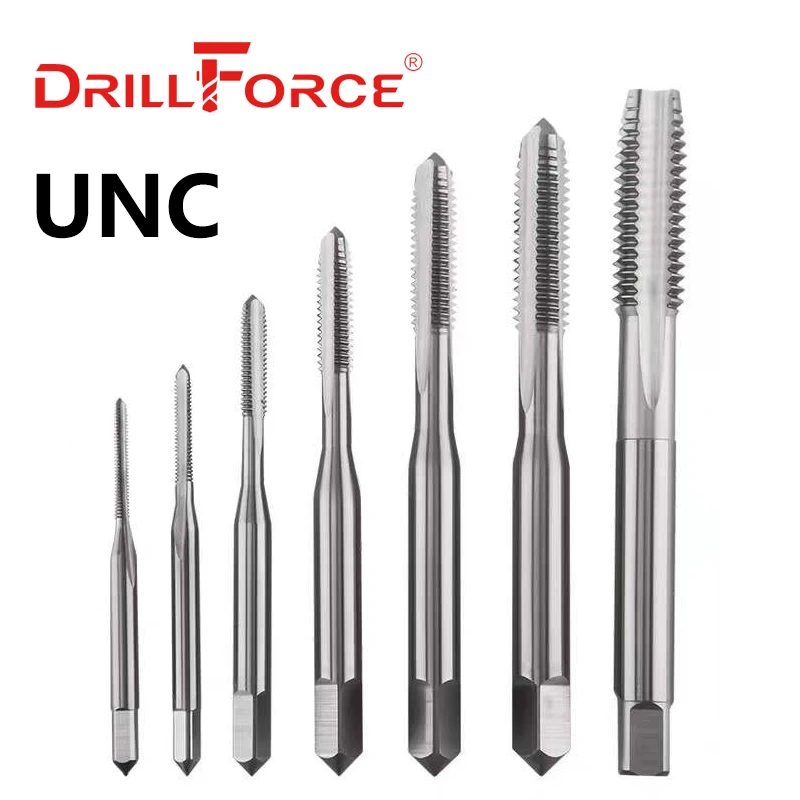 

Drillforce UNC Screw Machine Thread Tap Drill Bits HSS Straight Flute 2-56 3-48 4-40 5-40 6-32 8-32 10-24 5/8-11 3/4-10 7/8-9