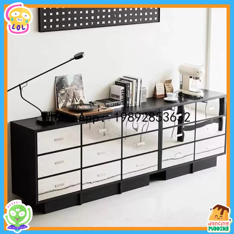 

AB modern entrance cabinet against the wall mirror chest simple bedroom solid wood bedside cabinet dining side cabinet