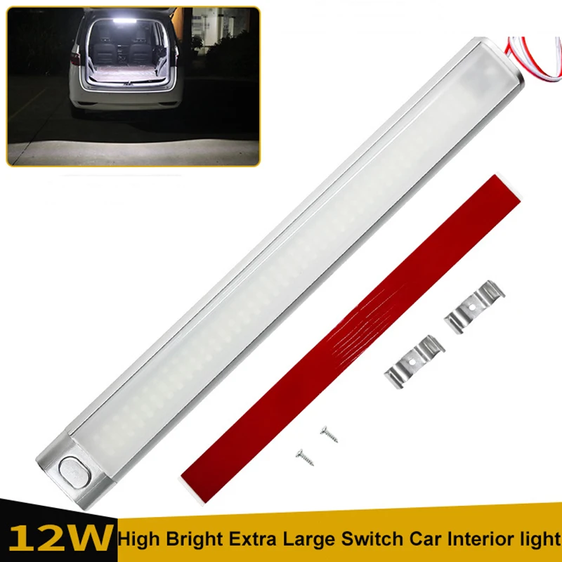 1PC/2PCS High Brightness Vehicle Compartment Light with Switch For Car RV Truck Interior Lamp Lossless Install Cab Reading Light