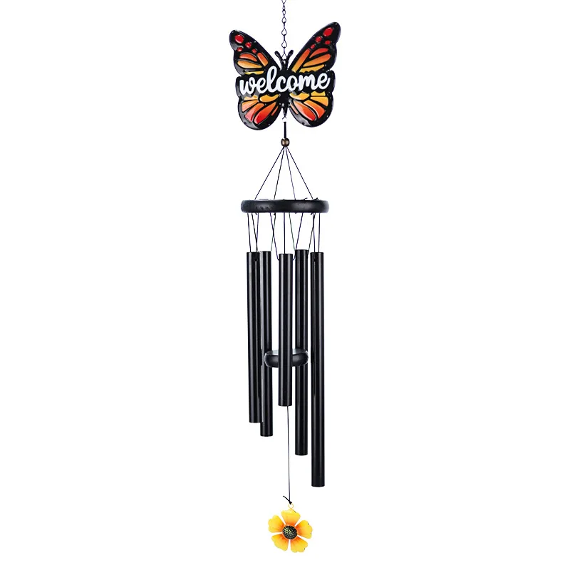 Butterfly with Alphabet Wind Chimes Courtyard Garden Outdoor Balcony Decoration Villa Kindergarten Decoration Pendant