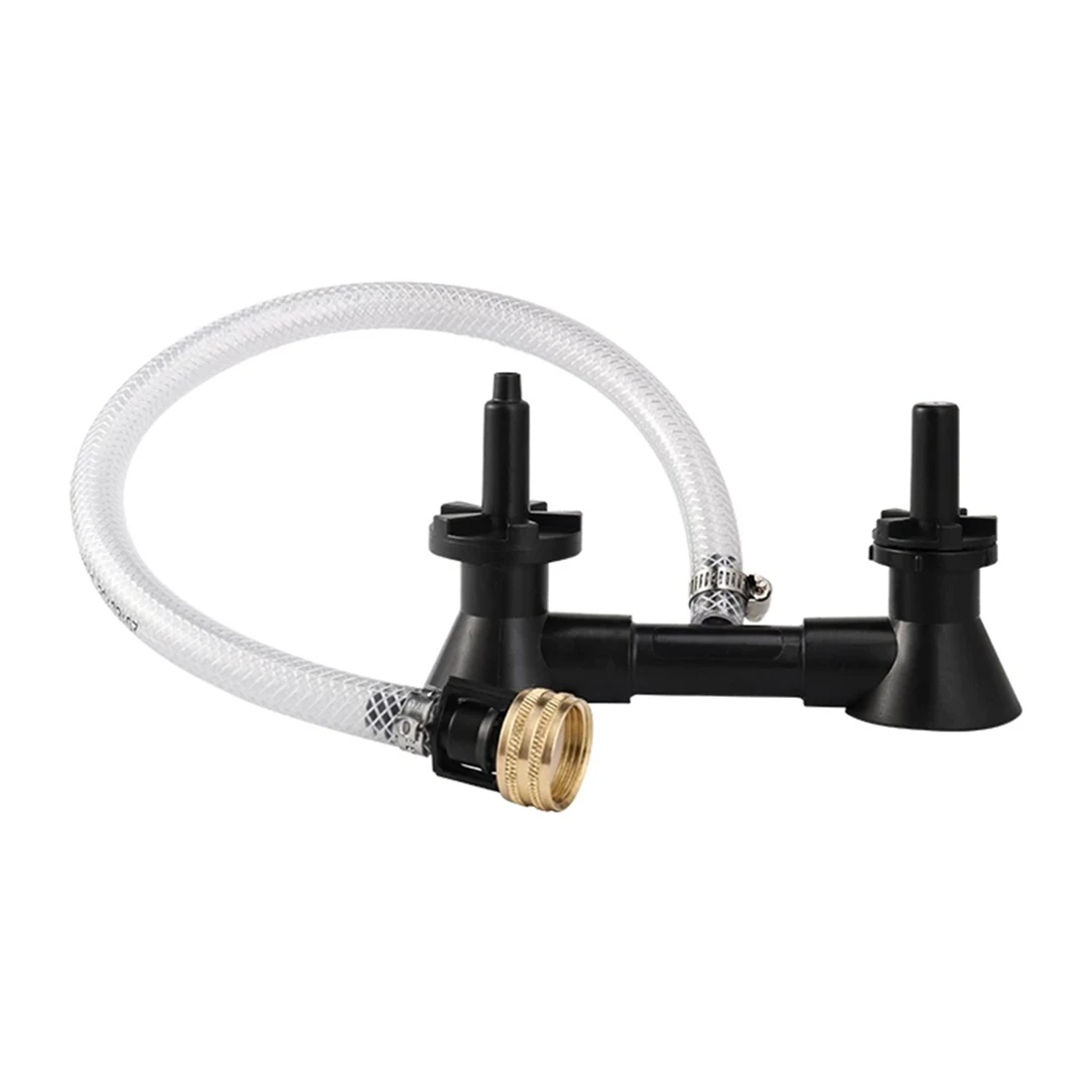 【Flash-Deal!】Double Head Wine Rinser Beer Bottle Washer Homebrew Beer & Wine Cleaning Equipment Cleaner With Kitchen Faucet Bar