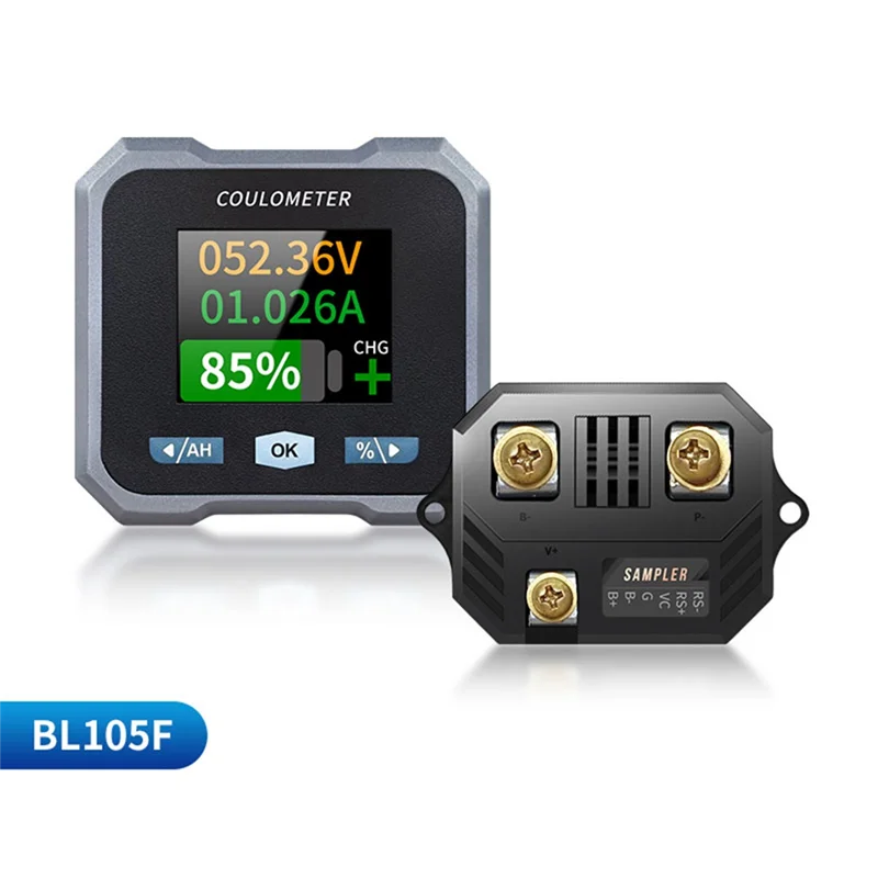 ABJO-BL105F Coulomb Meter DC10-100V 0-50A Waterproof Battery Meter And Voltmeter For Electric Two-Wheeled Vehicle