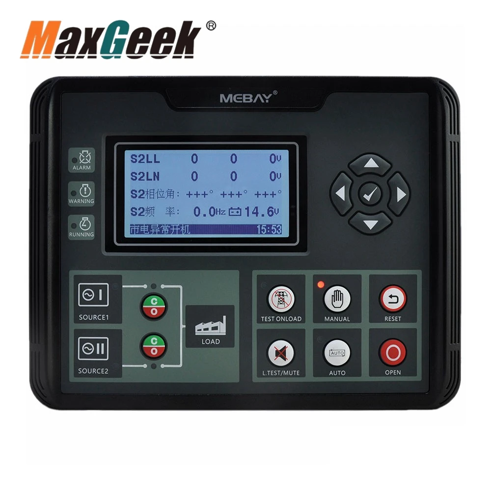 Maxgeek MEBAY ATS520I Automatic Transfer Switch Controller ATS Controller Supports Energy Measurement