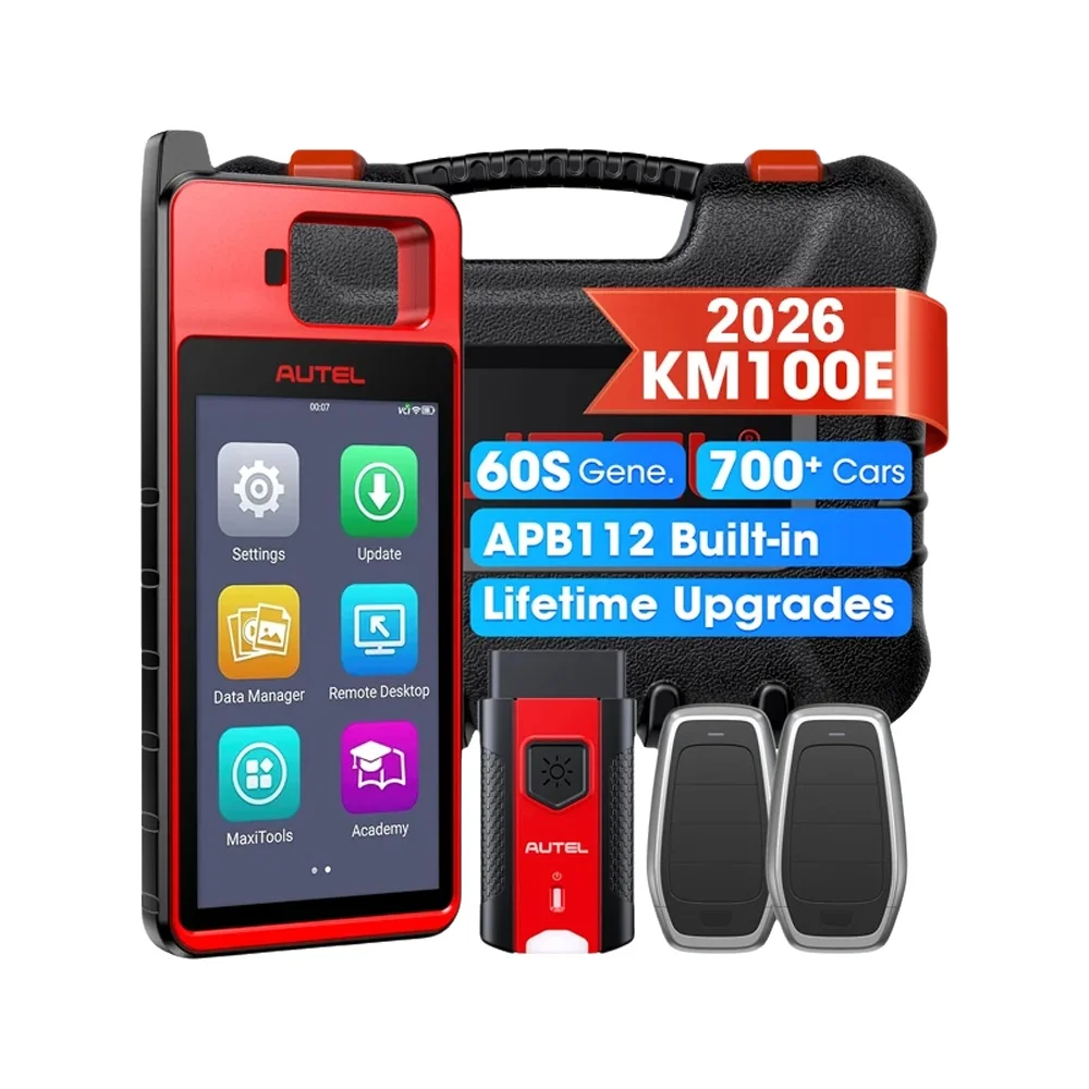 Autel MaxiIM KM100 Schlüsselprogrammiergerät 60s Schlüsselgenerierungs-Kit Universelles IMMO Wegfahrsperren-Tool Lebenslange Kostenlose Updates Scanner KM100