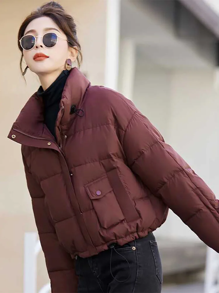 Faionable ort down Jaet de algodón para mujer, abrigo Sle de pan, ropa de abrigo de invierno Premium, talla Cact, viaje, Sle, cremallera, Sve