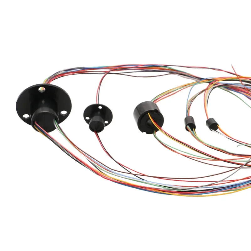 2PC 2/4/6/8/12/18/24/36 Channels Wires Capsule Slip Ring 1-2A Slipring 8.5/12.5/15.5/22mm Mini Rotary Conductiv Joint Connectors