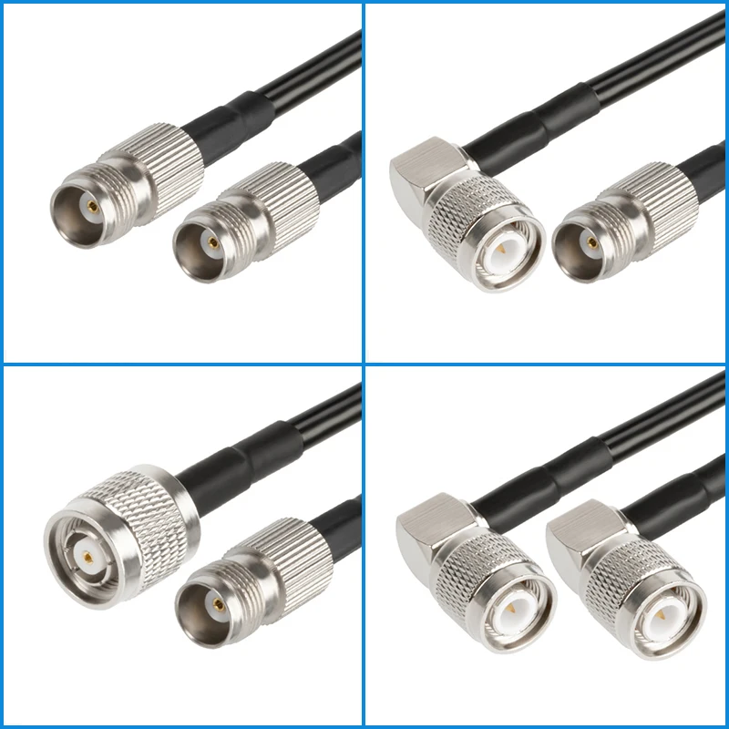 Cable Coaxial RG58 TNC macho a F macho hembra conector Pigtail Coaxial cable F a TNC a F línea de cable macho 0,3 M-30M