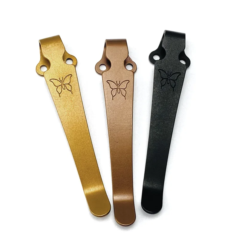 1pc faca de transporte profundo titânio volta clipe braçadeira cintura para benchmade griptillian bugout 940 emerson cqc protech zero tolerância 0940