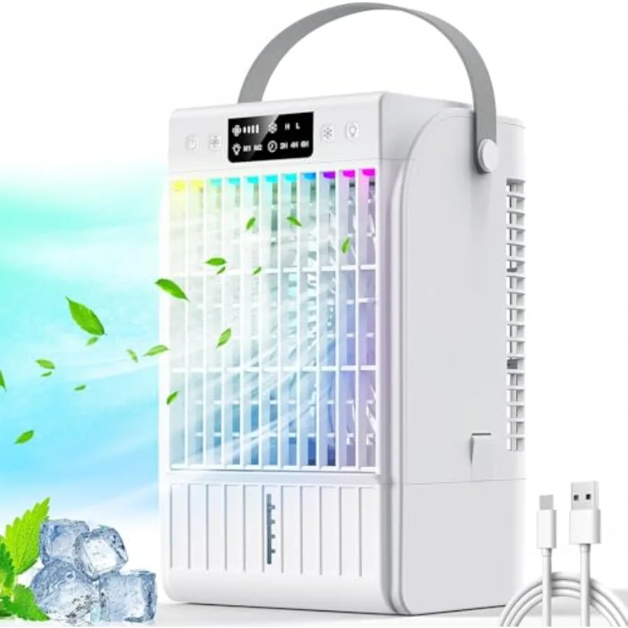 Portable Air Conditioners1500 ML Portablel Air Cooler 4 Wind Speedsand 2 Spray Modes Evaporative Air Cooler Personal Cooling Fa