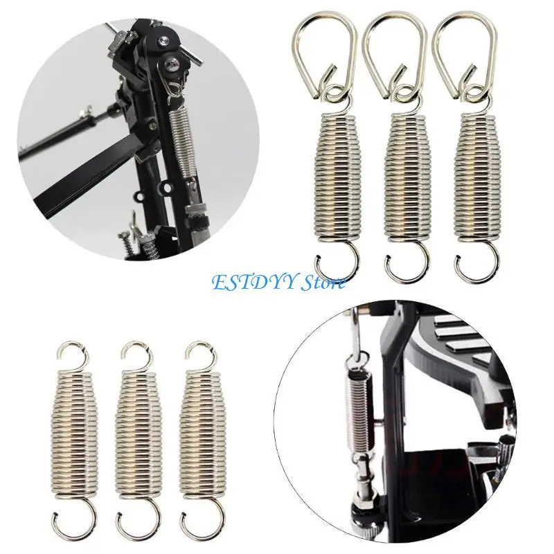G6DE Drum Pedal Springs Stainless Steel Drum Foot Pedal Spring Set Drum Extension Spring Drum Part Spring for Bass Drum Pedal