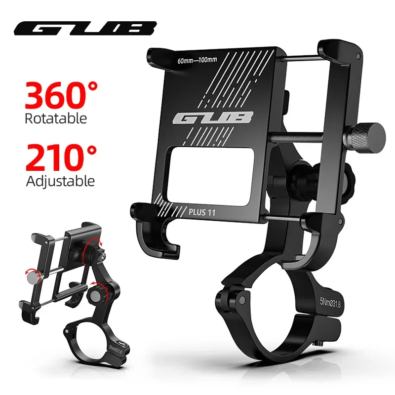 

GUB PLUS 11 Rotatable Bicycle Phone Holder For 3.5-6.8 inch Smartphone Adjustable For MTB Road Bike Motorcycle Electric Bicycle