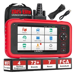 LAUNCH CRP123I V2.0 Car OBD2 Diagnostic Tool 4 System with 7 Resets ABS SAS OIL EPB Throttle Free Update Android 8.1 Code Reader
