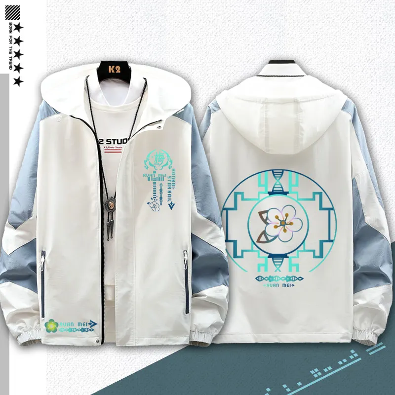 Ruan Mei เสื้อแขนยาว Honkai Star Rail Coat Hoodie ซิปแฟชั่น Unisex Hooded Cool เสื้อกันหนาวคอสเพลย์เครื่องแต่งกายของขวัญ