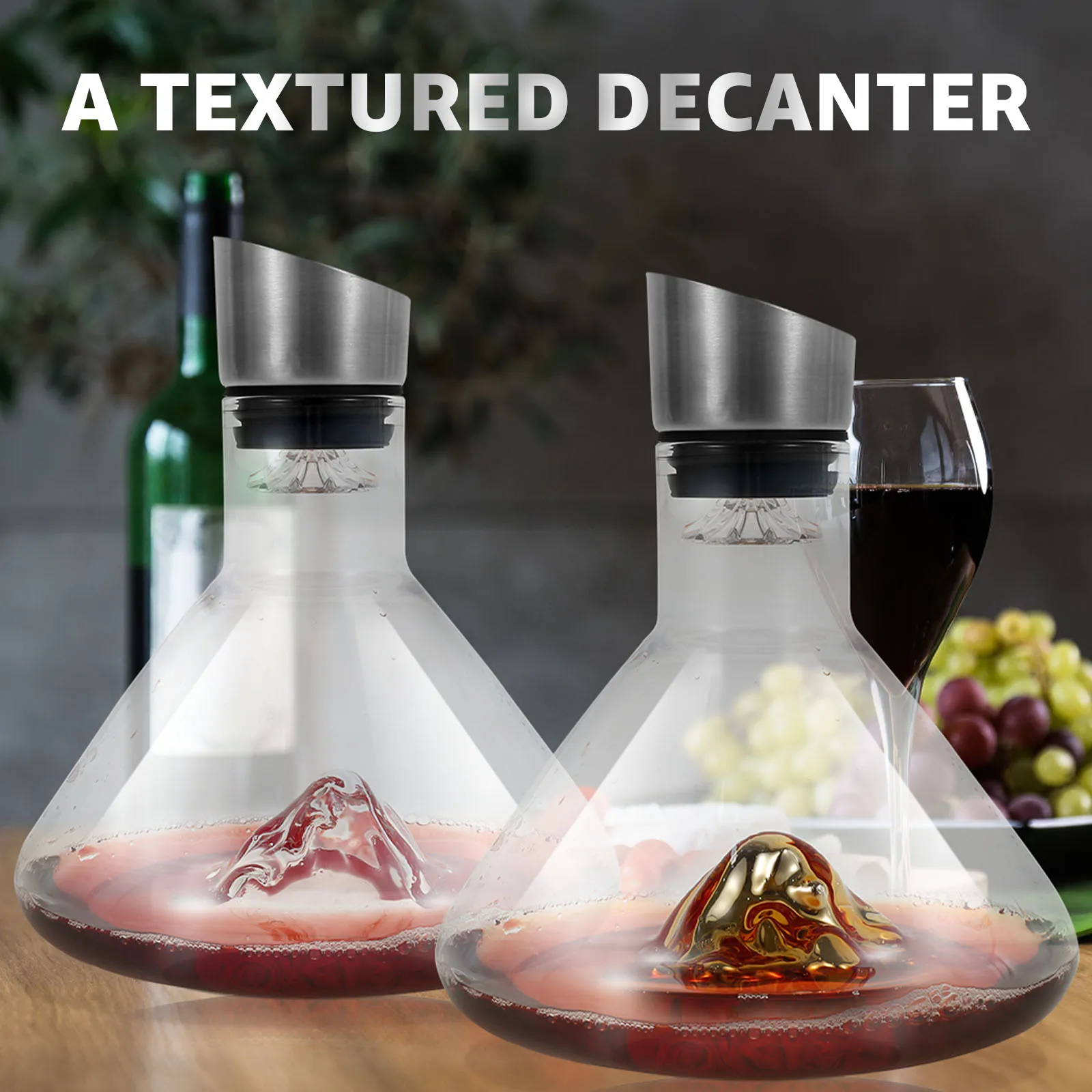 1500 ML European Iceberg Waterfall Wine Decanter Creative Transparent Glass Wine Dispenser Barware Quick Decanters Wine Aerator