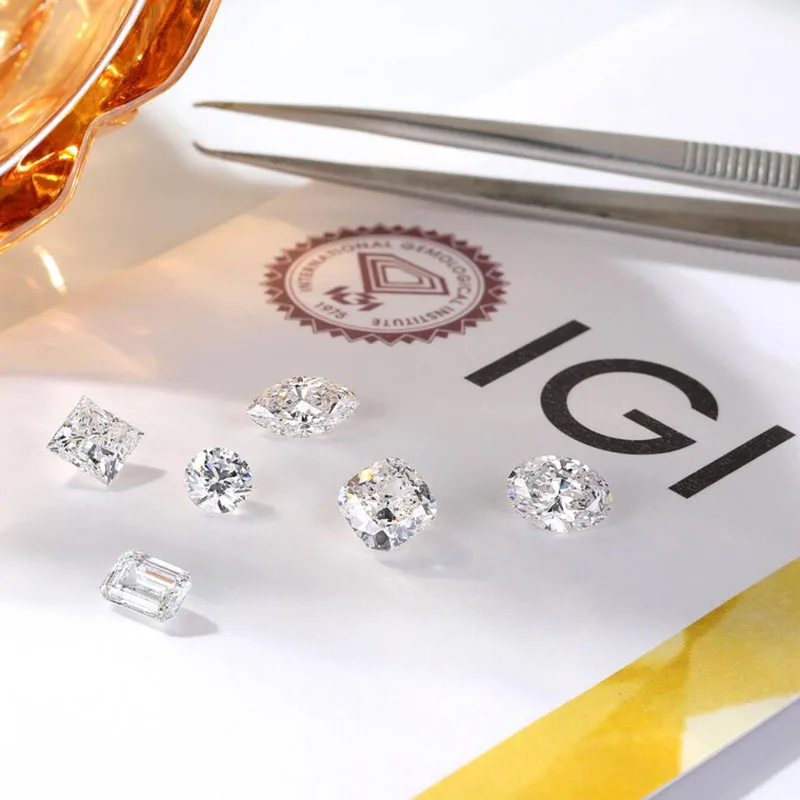 قسط مختبر نمت الماس DEF VS-VVS وضوح 0.50 إلى 6.00 قيراط IGI الماس المعتمدة الأخلاقية حجر فضفاض فاخر مخصص