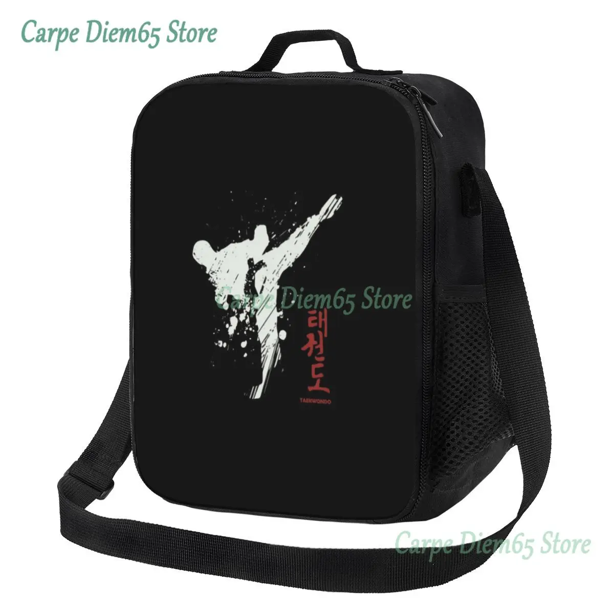 Taekwondo Kick Insulated Lunch Bags for Camping Travel Fighter Martial Arts Portable Cooler Thermal Lunch Box Women Children