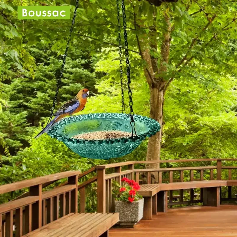 New Bird Flower Shaped Hanging Bird Feeder Birdbath for Garden Outdoor Decor,Yard Farm Supplies, Hummingbird Feeder Supplies