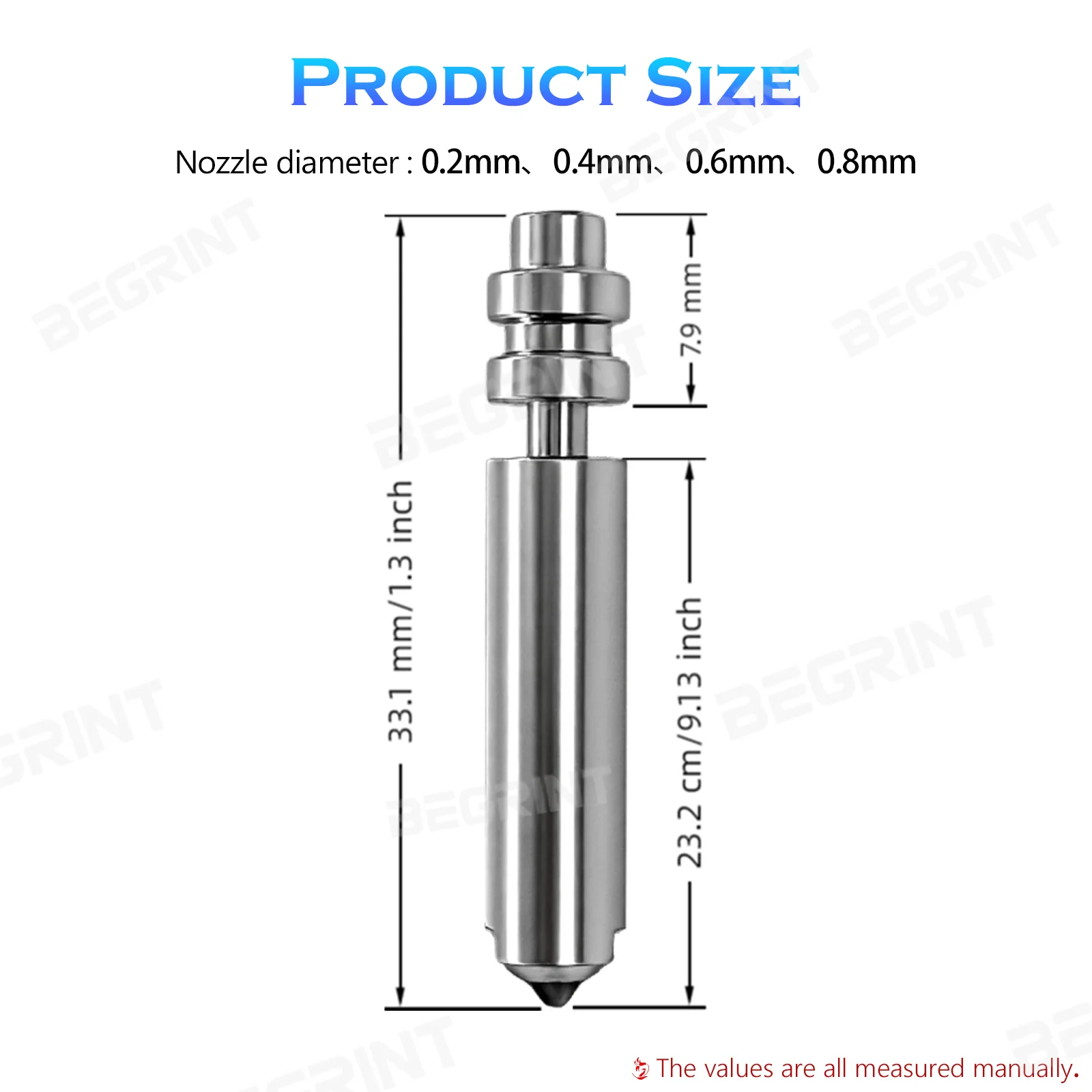 For Anycubic Kobra X / Kobra 4 Bimetal Nozzles 0.2/0.6/0.8/0.4mm One-piece Hotend Nozzle Resistant 300℃ For KobraX 3D Printer