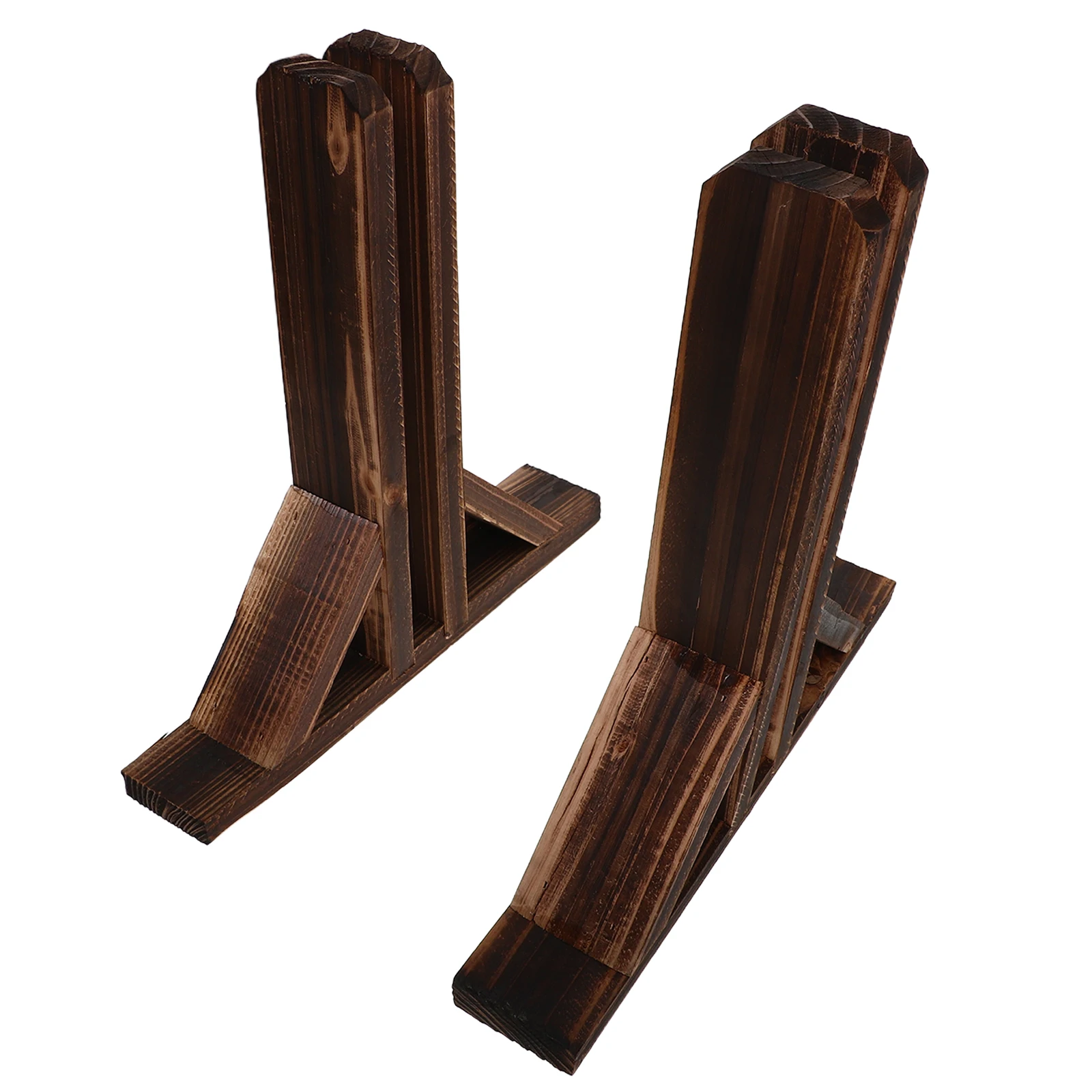 

2pcs Wooden Fence Base Solid Garden Support Natural Rustic Outdoor Patio Balcony Yard Divider Bracket For Privacy Screens