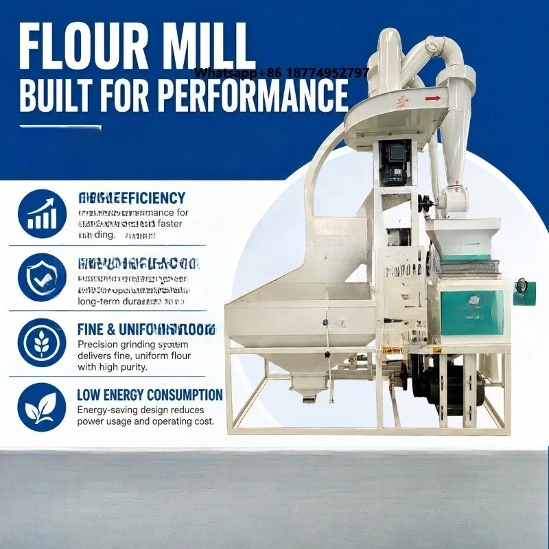 Automatic Industrial Corn Milling Machine for Wheat Rice Processing with Continuous Operation and High Stability