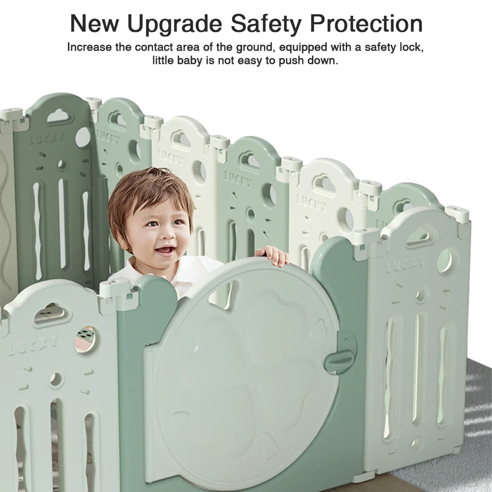UBRAVOO Large Foldable Playpen for Baby & Toddlers, Kids Activity Centre Safety Play Yard Home Indoor Outdoor,18-Panels